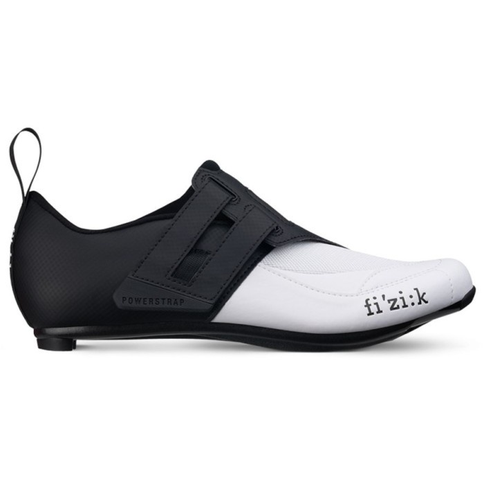 Sepatu Sepeda Cleat Fizik Transiro Powerstrap R4 Triathlon Shoes - Black/White 40