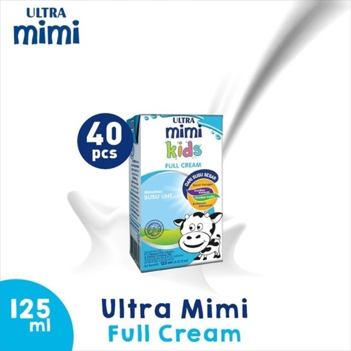 

Susu Ultra Mimi UHT Full Cream 125mL 1 karton/dus (40 pcs)