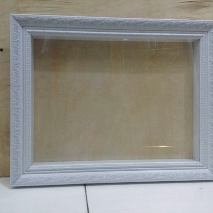 Bingkai Frame Pigura Mahar Ukir Putih