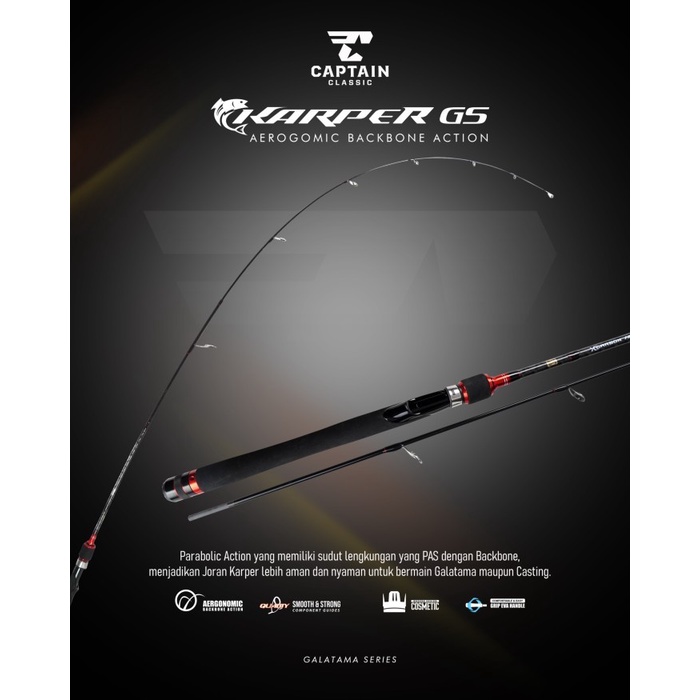 JORAN PANCING CAPTAIN KARPER GS 165CM / 180CM ( 6-14LBS - 10-20LBS ) CARBON SOLID - ENGKUS FISHING