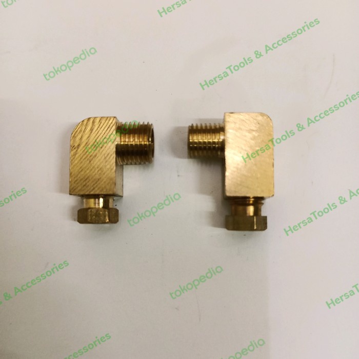 BaruLho- Nepel Oli L 1/8 L m8 Selang 4mm Nipple Oil