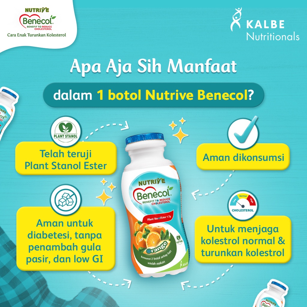 

PROMO!!! NUTRIVE BENECOL 6 x 100ml Menurunkan Kolesterol