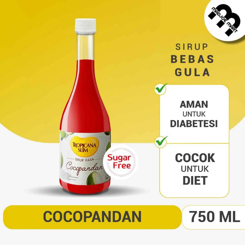 

Tropicana Slim Sirup Cocopandan 750ml - Syrup Bebas Gula