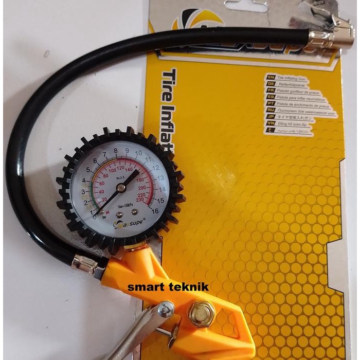 SALE PROMO TIRE INFLATOR AIR PRESSURE GUN PENGISI UKURAN ANGIN BAN - POMPA BAN KOMPRESOR READYY