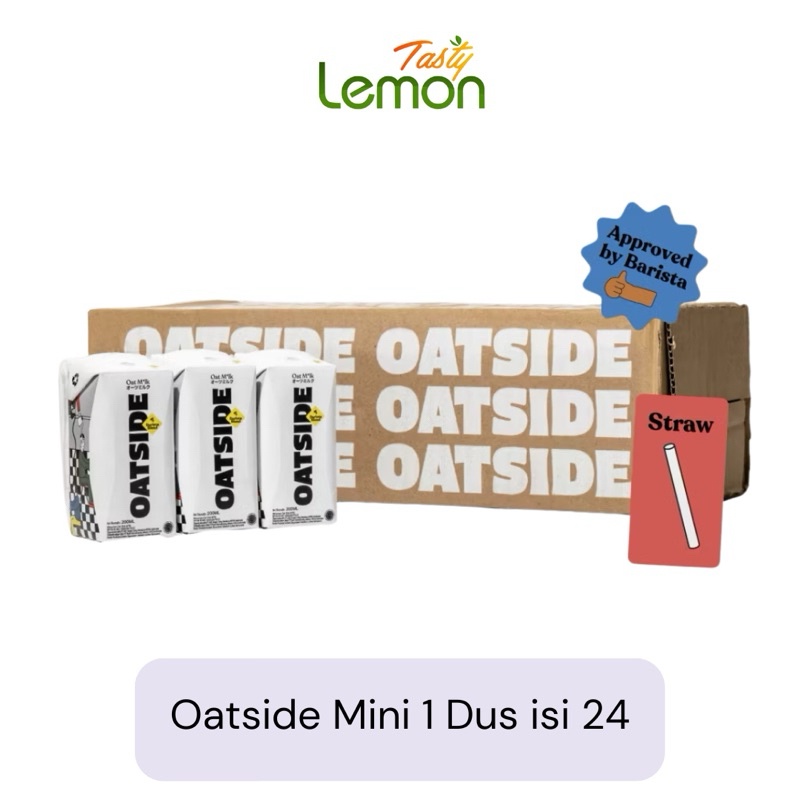 

OATSIDE Mini Straw Oat Milk 200ml 1 Dus isi 24 Pcs