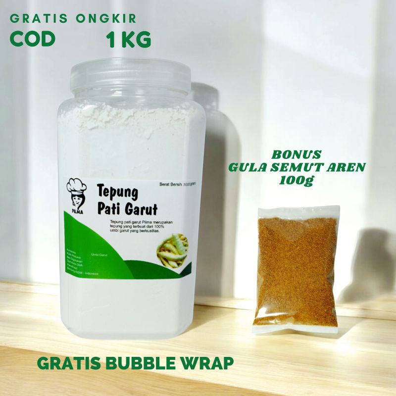 

TEPUNG PATI GARUT ASLI / PATI ASAM LAMBUNG /AROOWROOT POWDER/ ANGKRIK / PATI GARUT BERAT BERSIH 1 KG