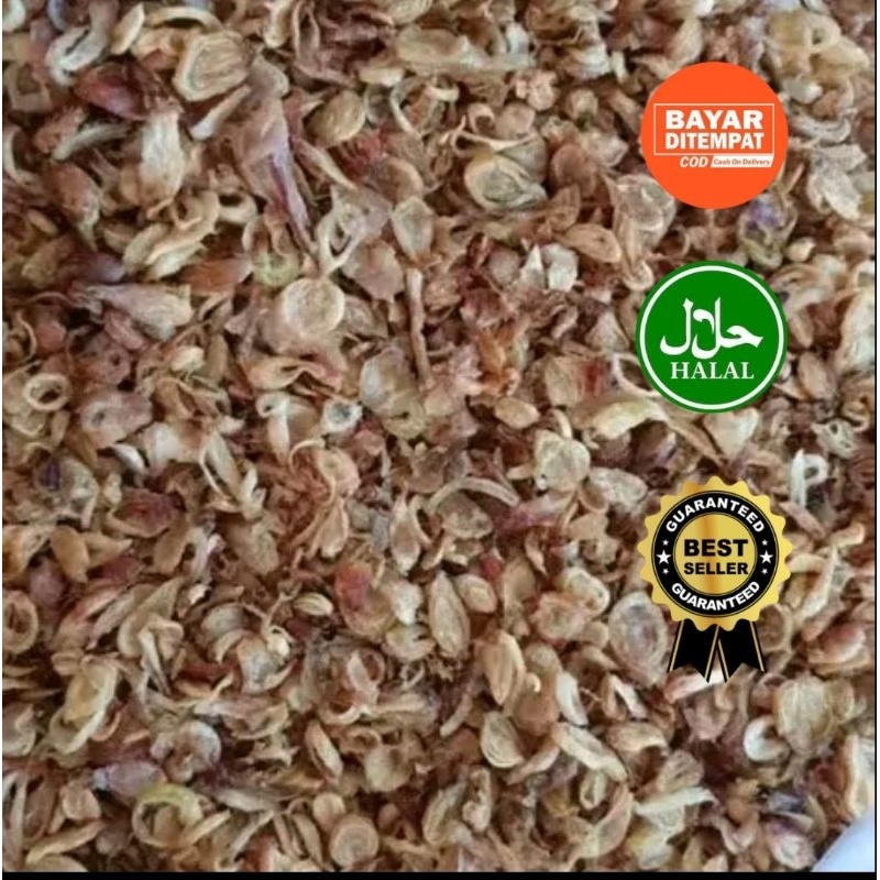 

Bawang Goreng Merah 1 kg grade [ C ] Brambang Goreng Brebes Berkualitas Termurah 1000g Siap saji