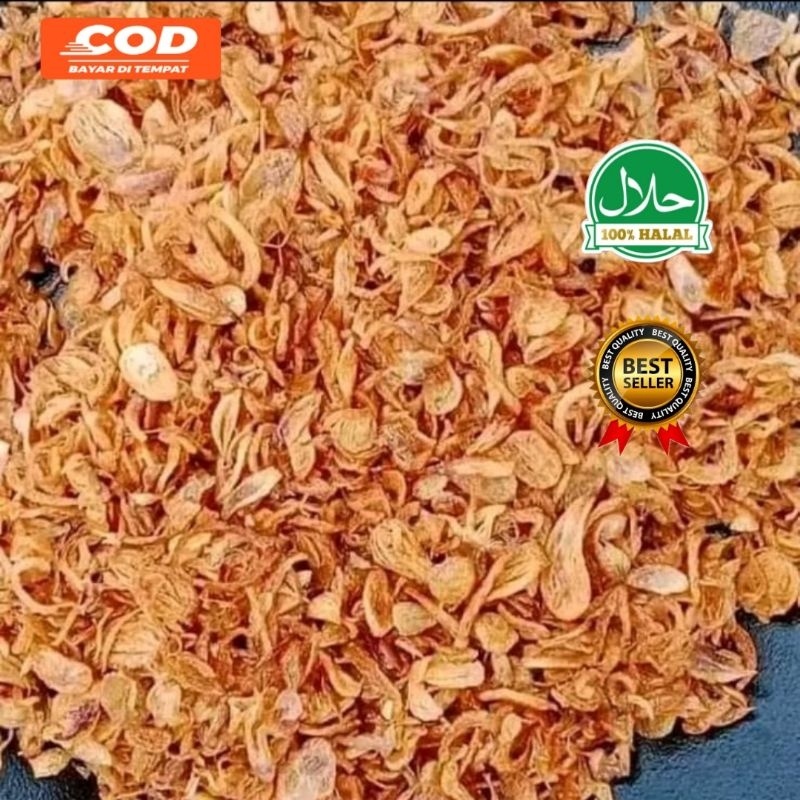 

Bawang merah goreng 1 kg grade [ A ] Brambang Goreng Brebes Termurah 1000g siap saji