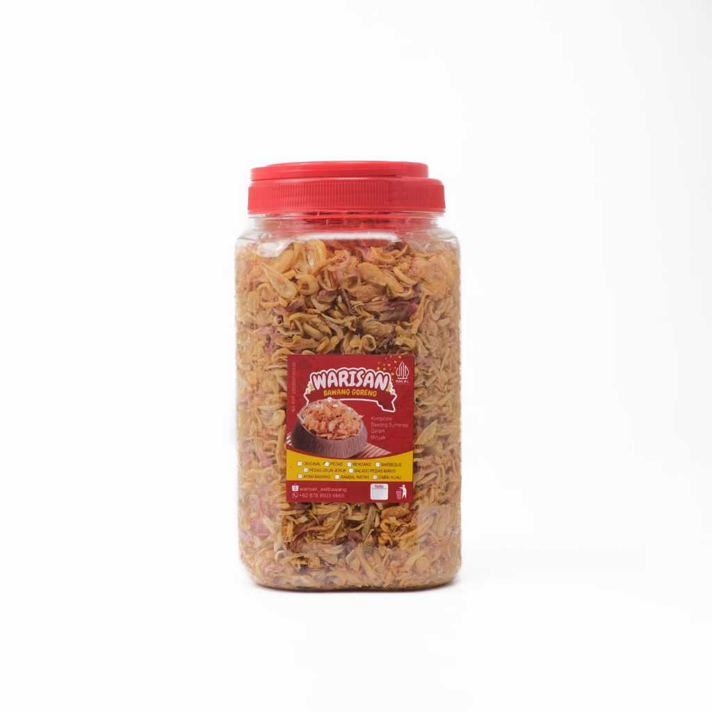 

Bawang goreng warisan asli sumenep tanpa tepung 500gr kemasan toples