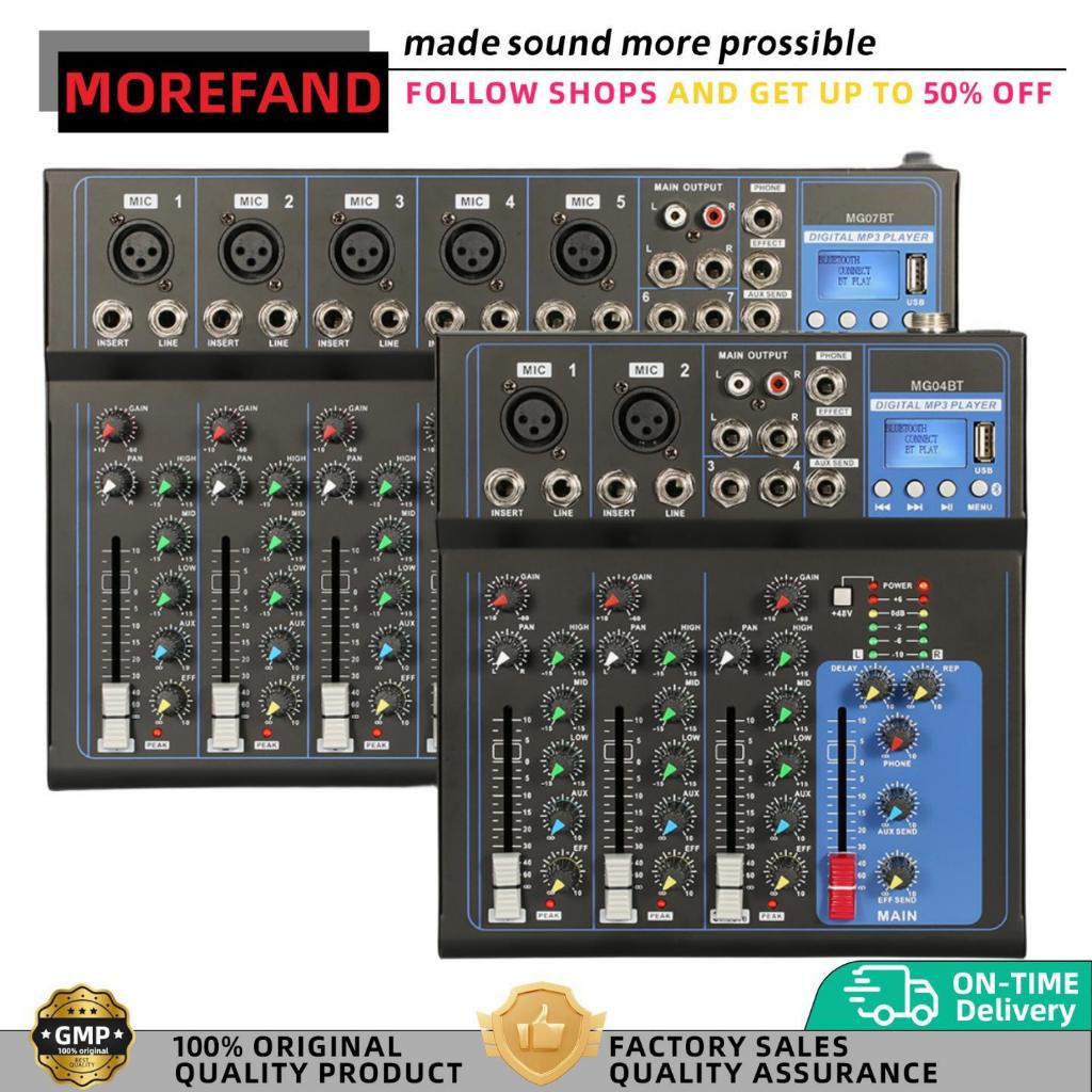 AUDIO MIXER mixer profesional MG07BT/MGO4BT mixer Penguat sinyal USB Penguat KTV Penguat Audio Mixer