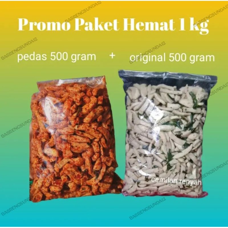 

Paket Hemat 1kg Dapat Ori +pedas Ukuran 500gram