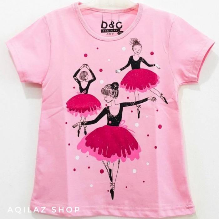 KAOS ANAK BALLERINA 7-10 / KAOS ANAK D&C / KAOS KARAKTER ANAK