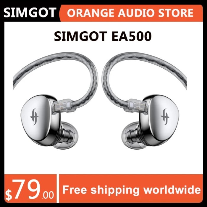 SIMGOT EA500 Hi-Res In Ear Monitor Headphone with Detachable Cable