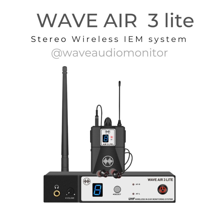 WAVE AIR 3 lite wireless IEM system stage panggung wave audio monitor
