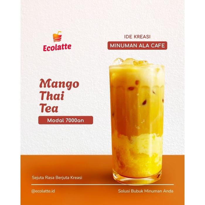 

Ecolatte Thai Tea 1 Kg Serbuk Bubuk Minuman Murah Cocok Untuk Usaha Umkm Sudah Bpom Halal Powder
