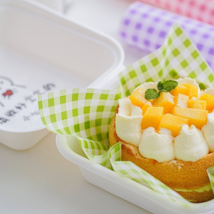 Food Paper Motif Kotak Kertas Alas Korea Bento Cake Alas Makanan