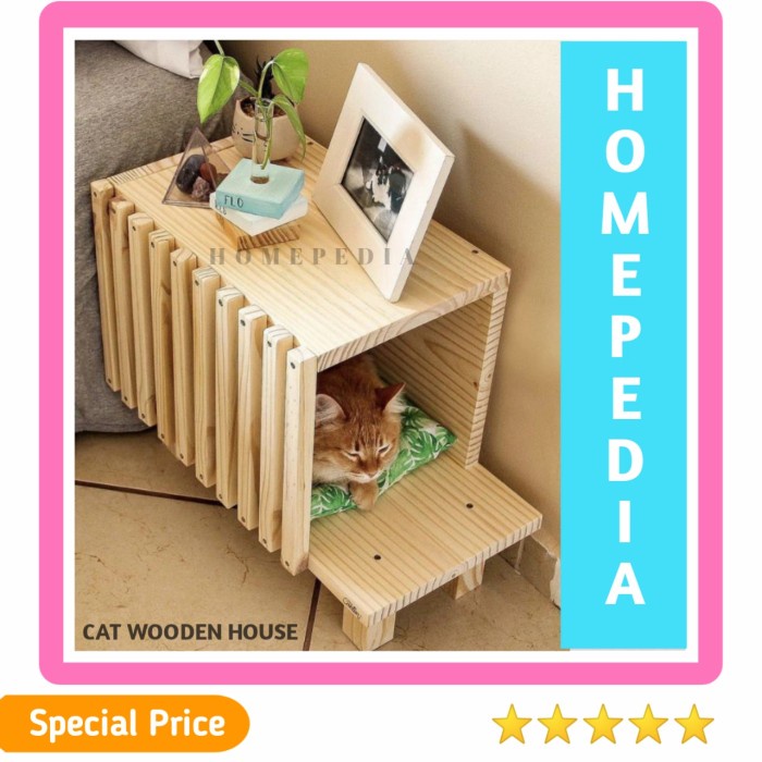 Kandang Kucing / Anjing Kayu / Rumah Kucing