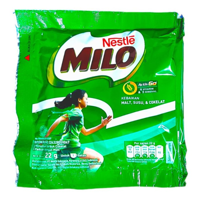 

Ready" Cokelat Bubuk Milo Sachet Zak Coklat 22 Gram