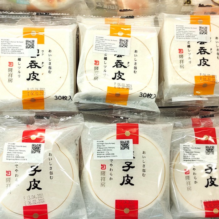 

Ready" Ryushobo Kulit Pangsit Impor Jepang Wantan & Gyoza No Kawa 115G 30Pc