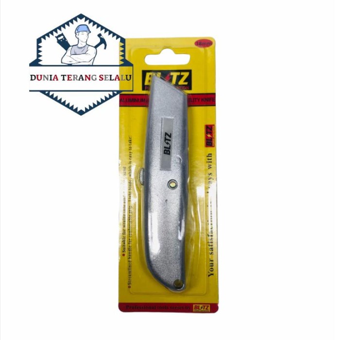 

Pisau Cutter Gipsum BLITZ Aluminium 18mm - Pisau Cutter Carpet Gypsum