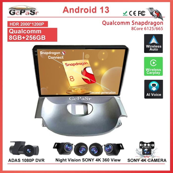 Qualcomm Snapdragon Android For Peugeot 206 2004-2008 For Citroen C2