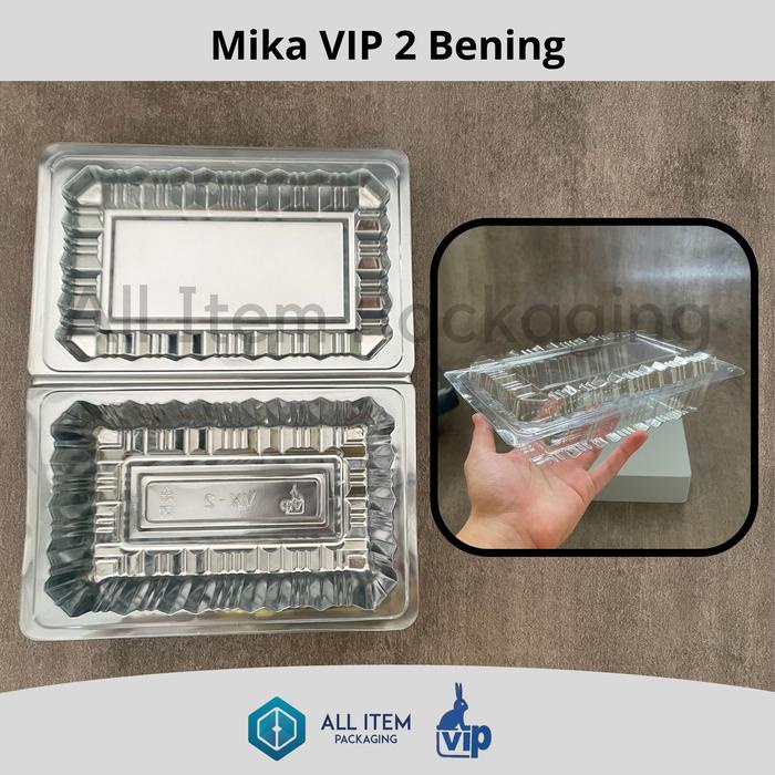 JTTOP" MIKA VIP 2 / MIKA PLASTIK ROTI DONAT KUE / BOX MIKA MAKANAN @50 PCS