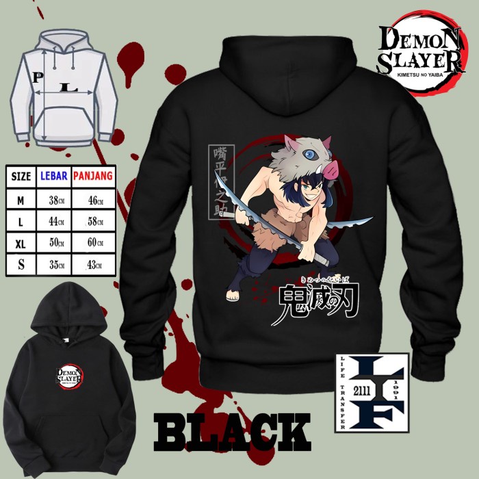 SWEATER HOODIE ANAK LAKI LAKI INOSUKE DEMON SLAYER