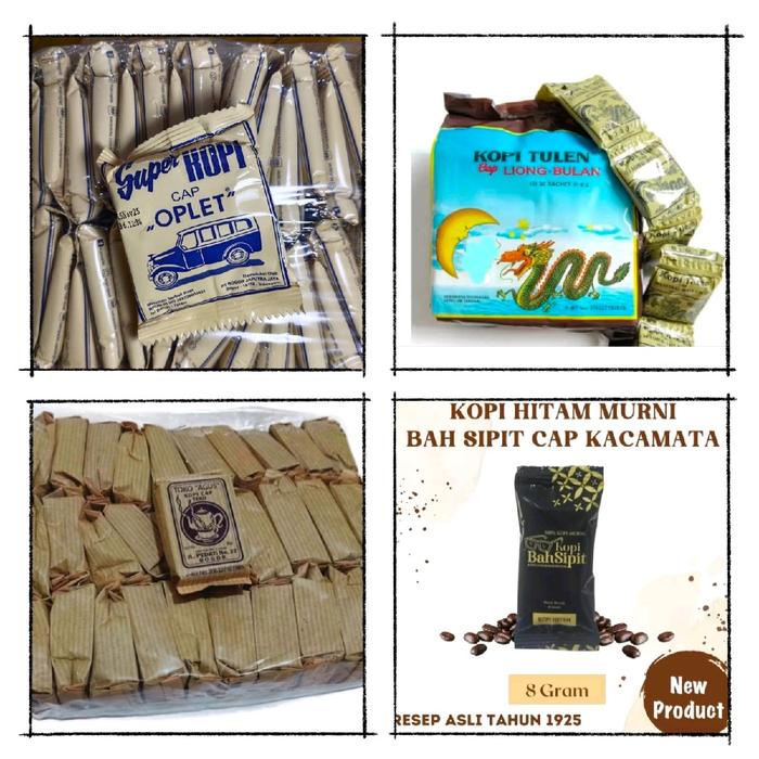 

Paket Kopi Hitam Khas Bogor Bundling (4 Pak) Non Sugar - Liong Mini, Teko Mini, Kacamata, Dan Oplet
