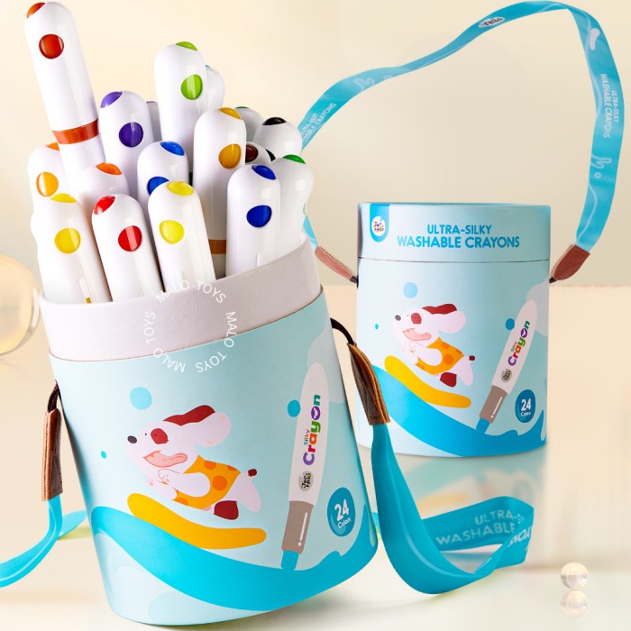 

Malotoys - Jarmelo Silky Crayon Washable Ultra 6 12 24 Warna Joan Miro Babyroo Nontoxic Crayon Color