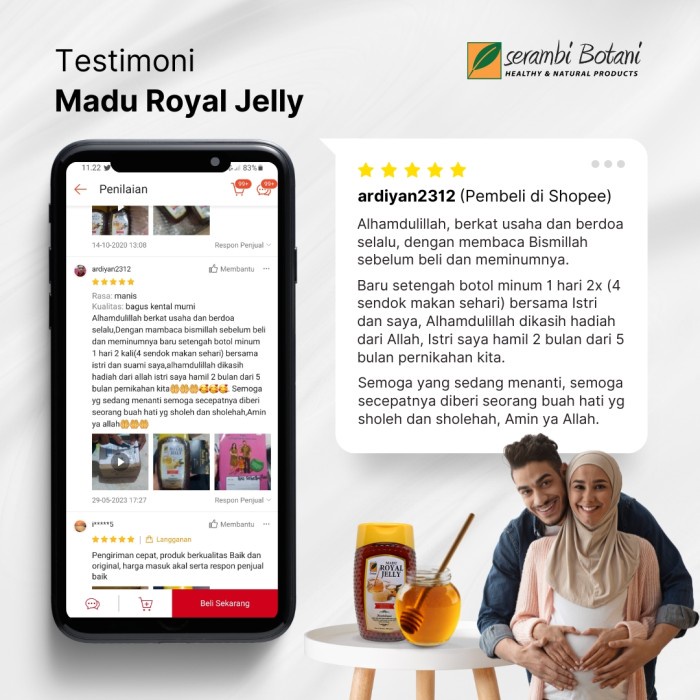 

BARANG TERLARIS MADU ROYAL JELLY 500g HEALTHY & NATURAL PRODUCTS