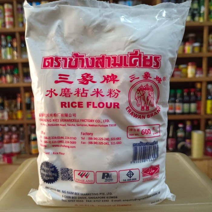 

SALE !!! ERAWAN BRAND RICE FLOUR (TEPUNG BERAS) 600GR READYY