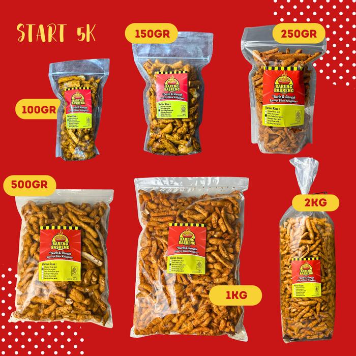 

Basreng Pedas Daun Jeruk 1KG - Cemilan Goreng Renyah Kriuk