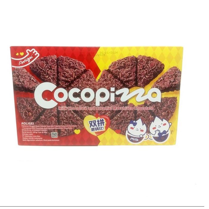 

Aoligei Cocopizza Mix Flavour / Makanan Ringan Cokelat 102 Gr