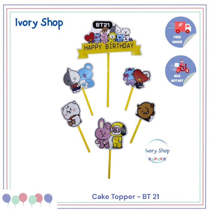 CAKE TOPPER KARAKTER DORAEMON / CARS / PRINCESS / MICKEY / UNICORN