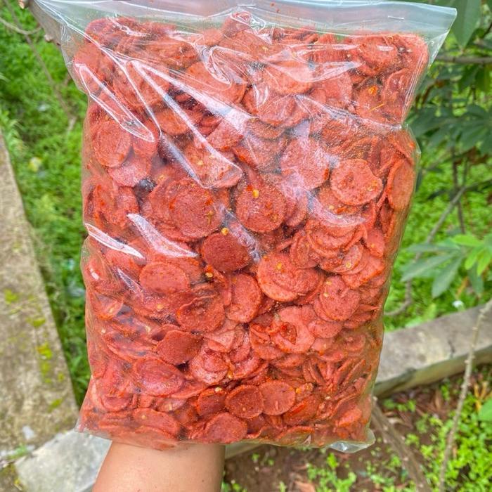 

Kerupuk Sosis goreng Pedas 1KG - Camilan Gurih untuk Makanan Anda - Masakan, Kering, Food, Snack,