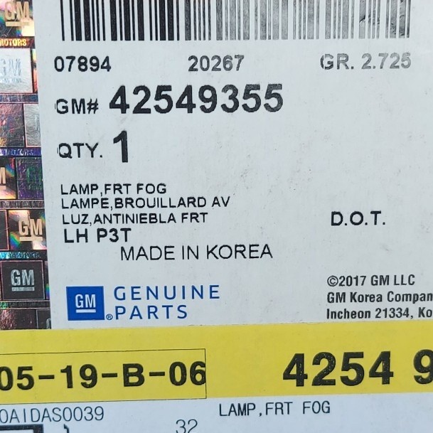 Lampu Foglamp Lampu Kabut Chevrolet Trax Fl Kiri