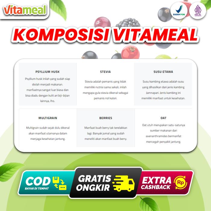 

Barang Terlaris [ Pay Day] Paket 3 Box Vitameal Asli Ori Bantu Turunkan Guldar Dan Diabete Secara