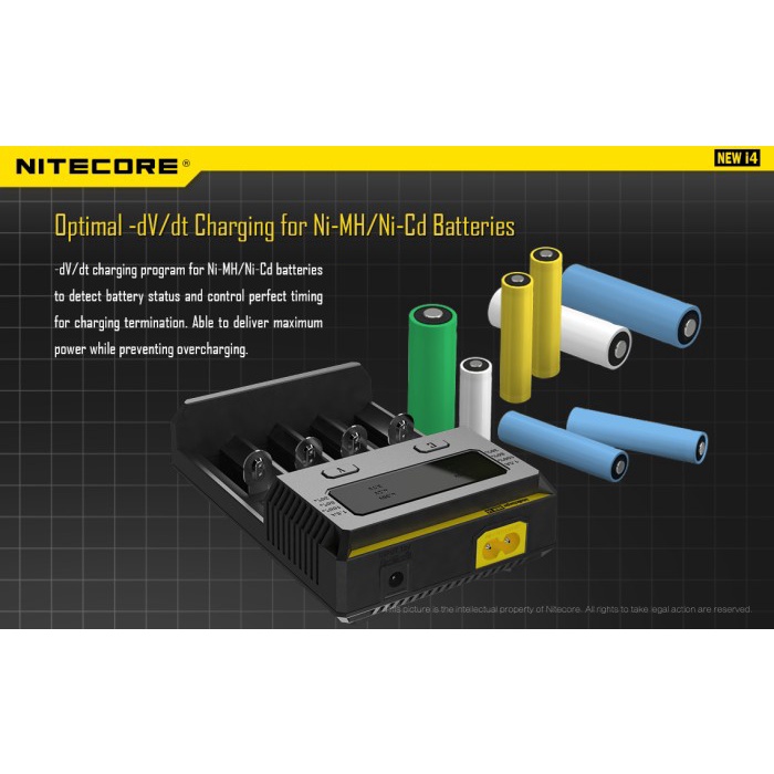 SALE PROMO NITECORE INTELLI CHARGER I4 - BATTERY CHARGER NITE CORE I4 4 SLOT READYY