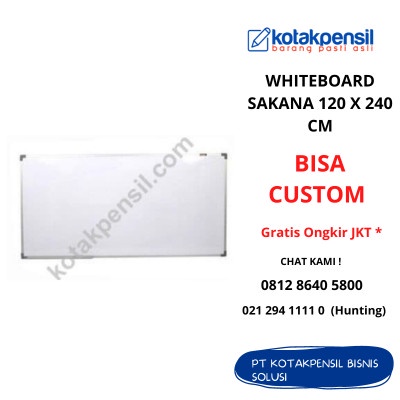 

Best Seller Whiteboard Sakana Gantung 120 X 240 Cm Papan Tulis Magnetik