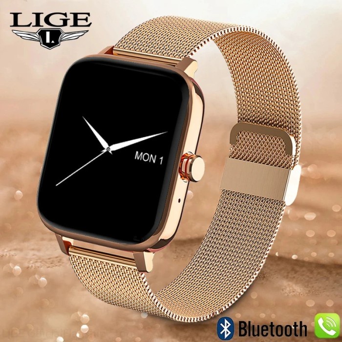 LIGE Smart Watch Women Custom Dial Smartwatch For Android