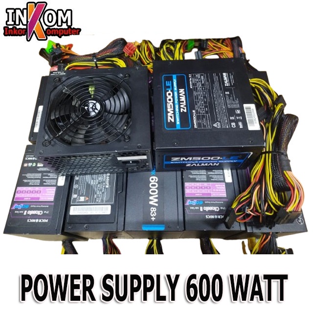 Psu / Power Supply 600 watt pure merk korea campur