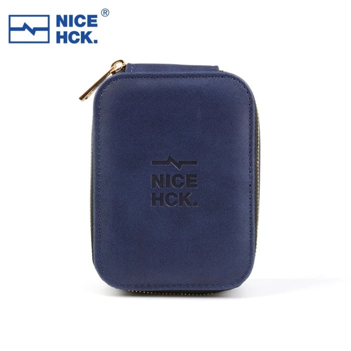 NICEHCK PU Large Capacity Zipper Earphone Storage Box Cable Organizer
