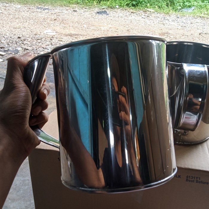 MUG KOPI ACEH / MUG TEH TARIK / MUG CANGKIR STENLIST JUMBO UKURAN 17X16 DAN 12X13