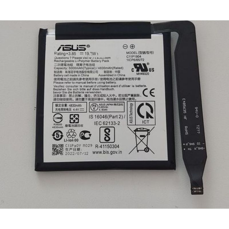 Asus C11P1904 Original 100% Genuine Battery Batre Baterai Asus Zenfone 7 Zs670Ks Zenfone 7 Pro