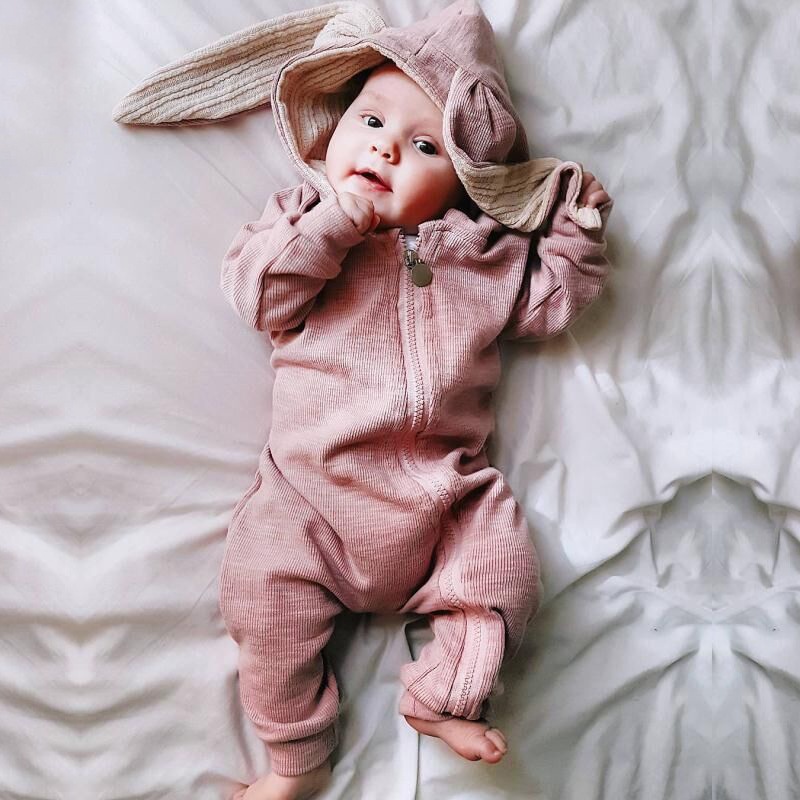 Grosir Jumpsuit Jaket Hoodie Baby Model Topi Telinga Bunny Quality Premium