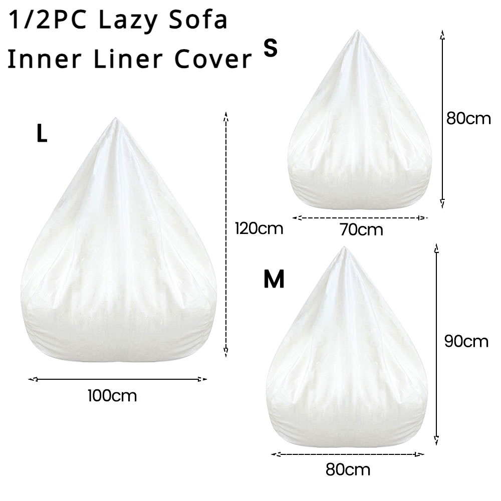 1/2pc Sofas Cover Removable Lazy Sofa Inner Liner Anti-fouling Replacement Bean Bag Inner Liner Bean