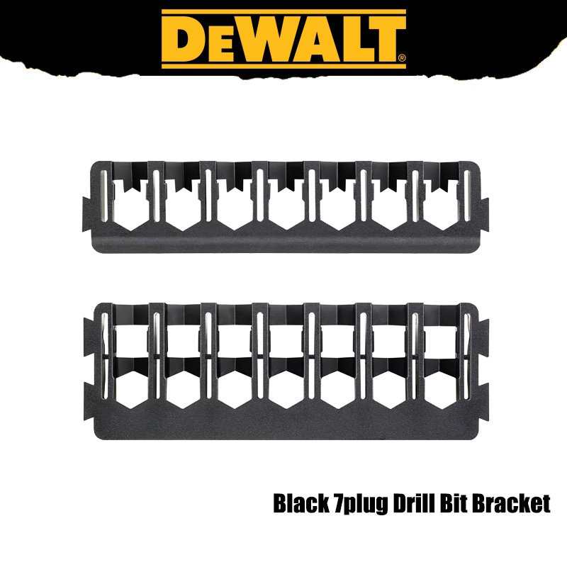 DEWALT Original Black 7plug Drill Bit Bracket Set Tool Parts DIY Storage Screw Tool Part