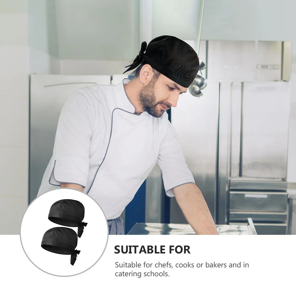 HJK Bandana Chef/Topi Kitchen Hitam/Topi Chef Ikat/Topi Masak Koki/Topi Chef Priatopi Chef Jepang
