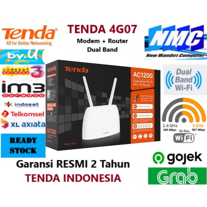 Tenda 4G07 Router AC1200 Modem Wifi 4G LTE Dual Band SimCard 4G-07 4G