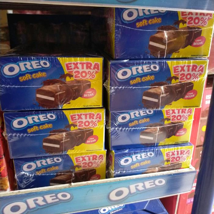 

OREO Soft Cake Coklat - 2 Pak @16gr, Isi 12 Pcs - Camilan Choco Vanila
